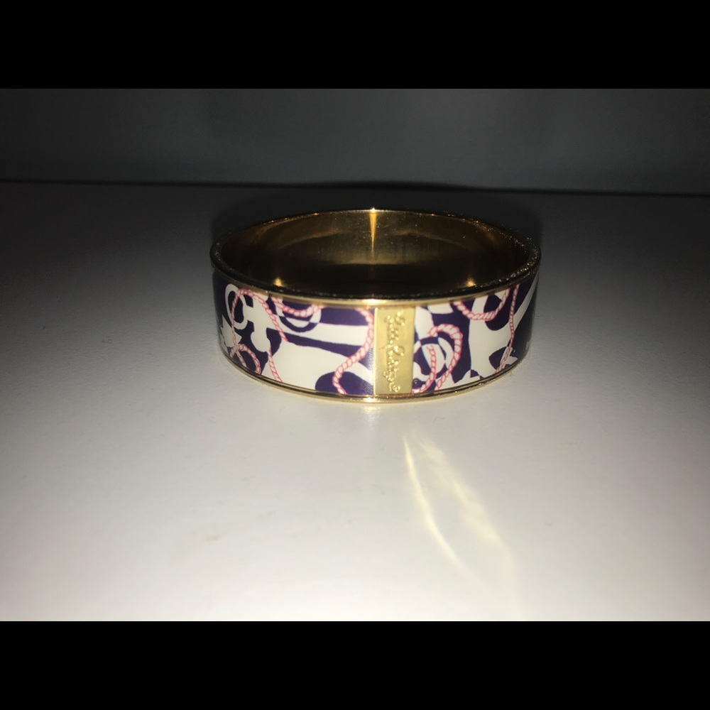 Lilly Pulitzer red white blue anchor bangle